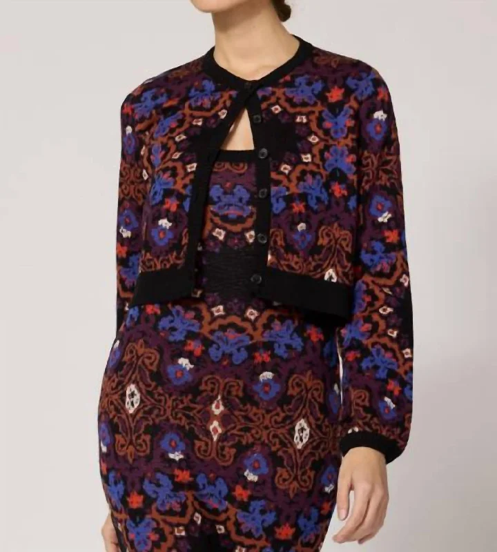 Marybeth Sweater Cardigan In Venezia Print