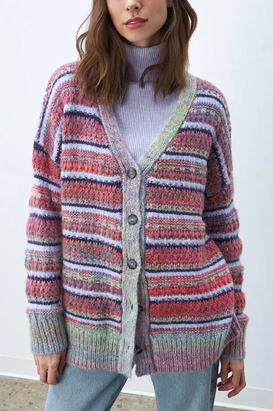 Cherry Cardigan In Wild Prism