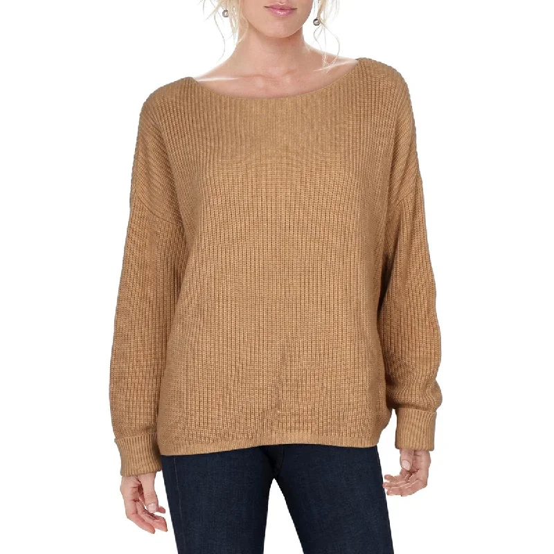 Womens Cable Knit Long Sleeve Pullover Sweater