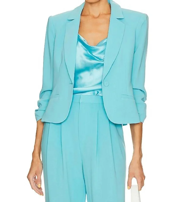 Le Petit Khloe Blazer In Cyan