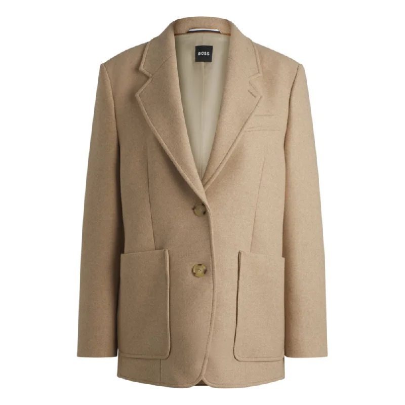 Oversize-fit blazer in melange wool