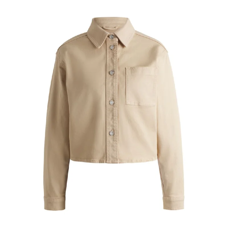 Oversize-fit jacket in stretch-cotton twill