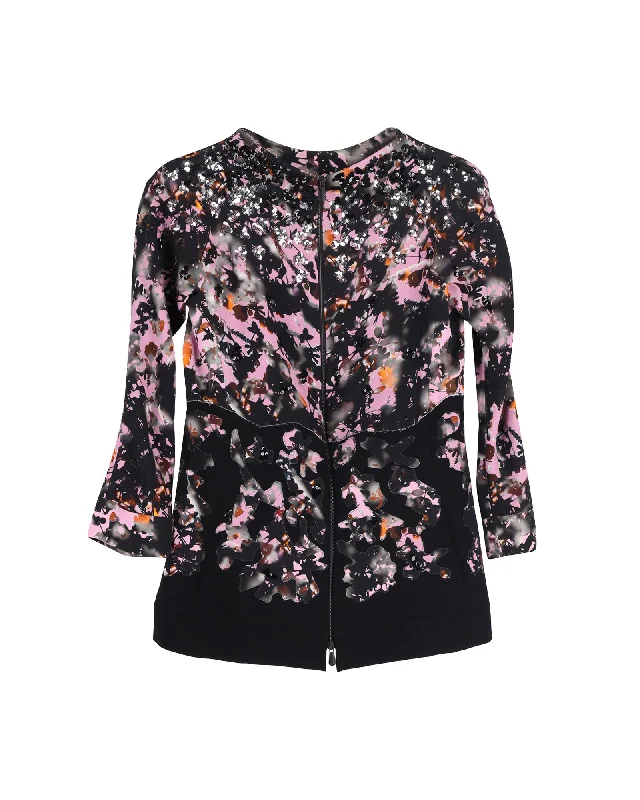 Bottega Veneta Sequinned Printed Blouse in Multicolor Silk