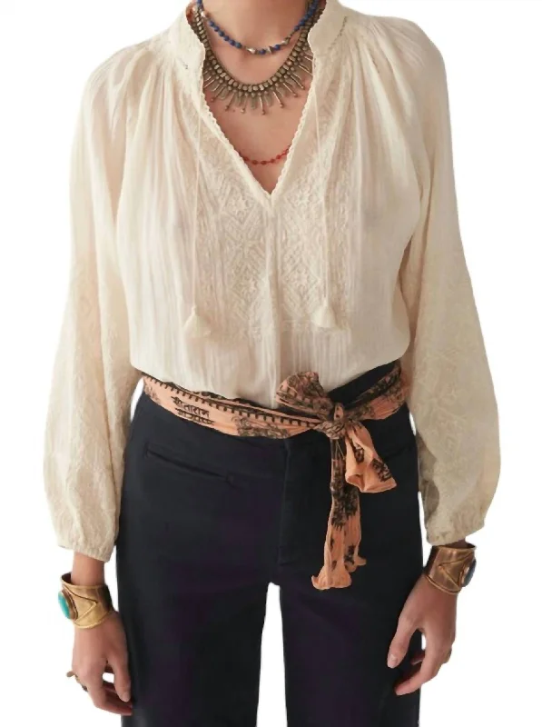 Corsica Sandrine Blouse Top In Off White