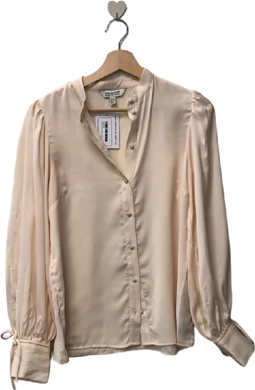 Friends Like These Millie Mackintosh Cream Silk Button-Down Blouse UK 8