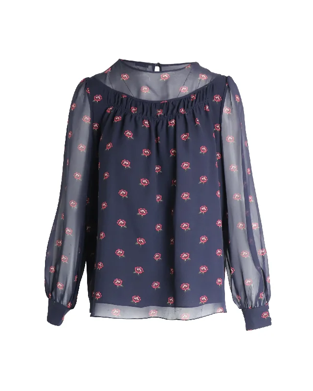 Vilshenko Blouse in Floral Print Silk