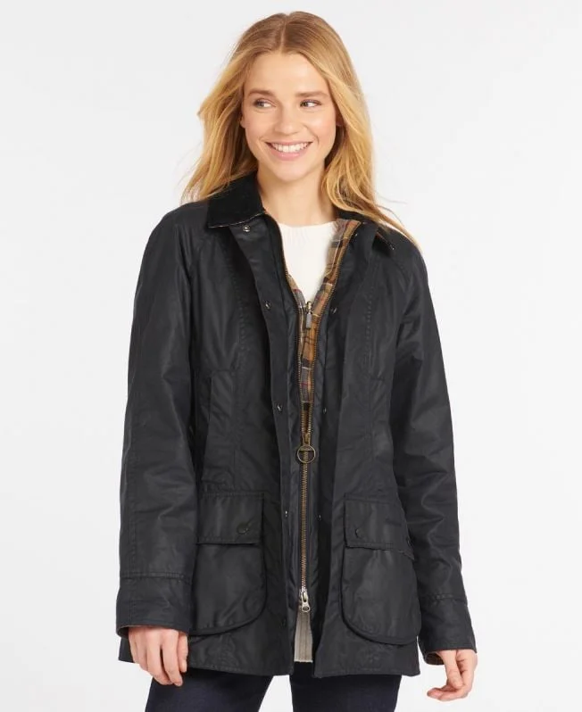 Barbour Beadnell Wax Jacket - Navy