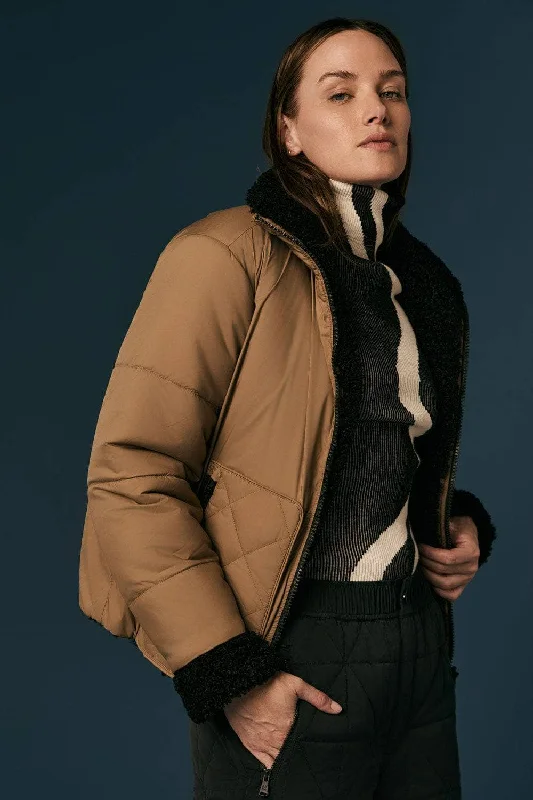 Amal Reversible Aviator Jacket | Dark Khaki