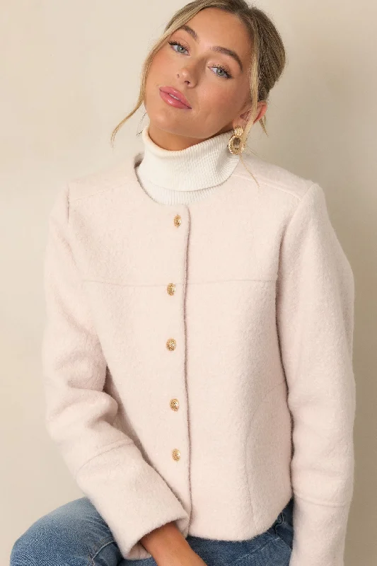 In My Heart Ivory Bouclé Jacket