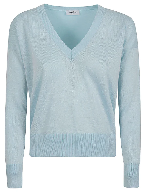 Base Women's Sweaters Clear Blue