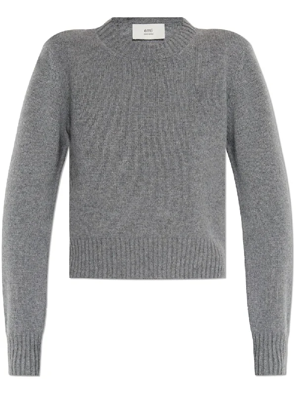 Ami Paris Women's Sweaters Grey