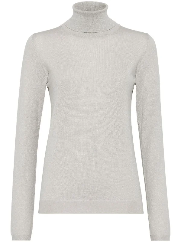 Brunello Cucinelli Women's Sweaters Light Grey