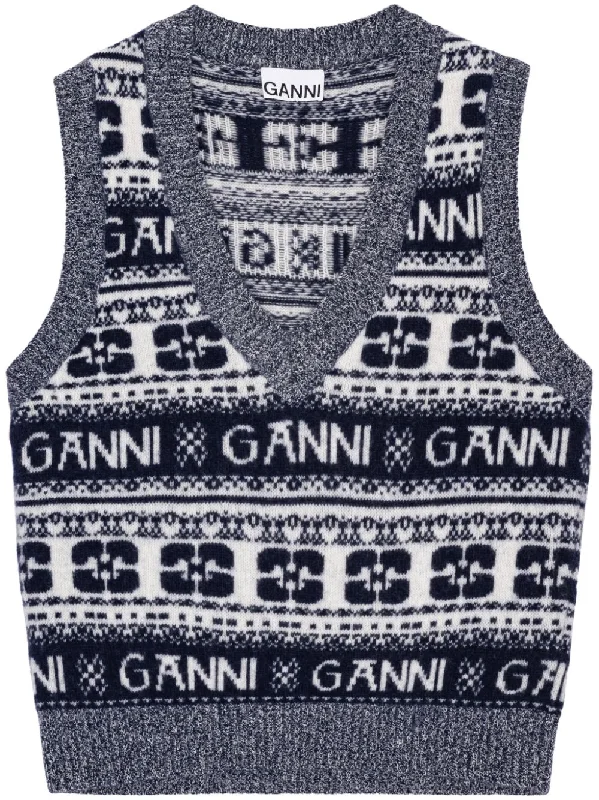 Ganni Women's Sweaters Grey