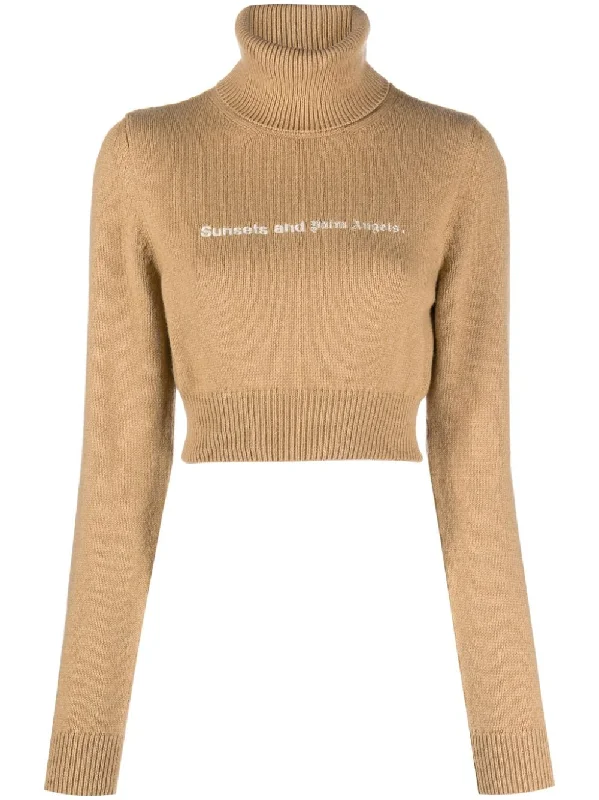 Palm Angels Women's Sweaters Camel