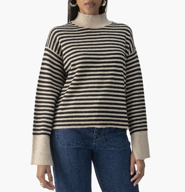 Chalet Stripe Sweater - Frosted Almond