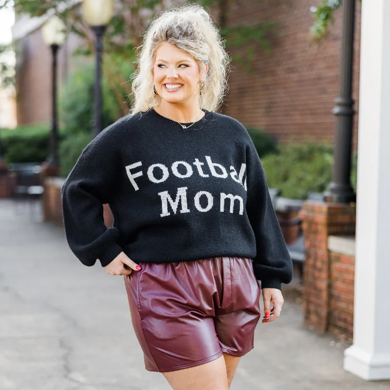 Football Mom Sweater, Black