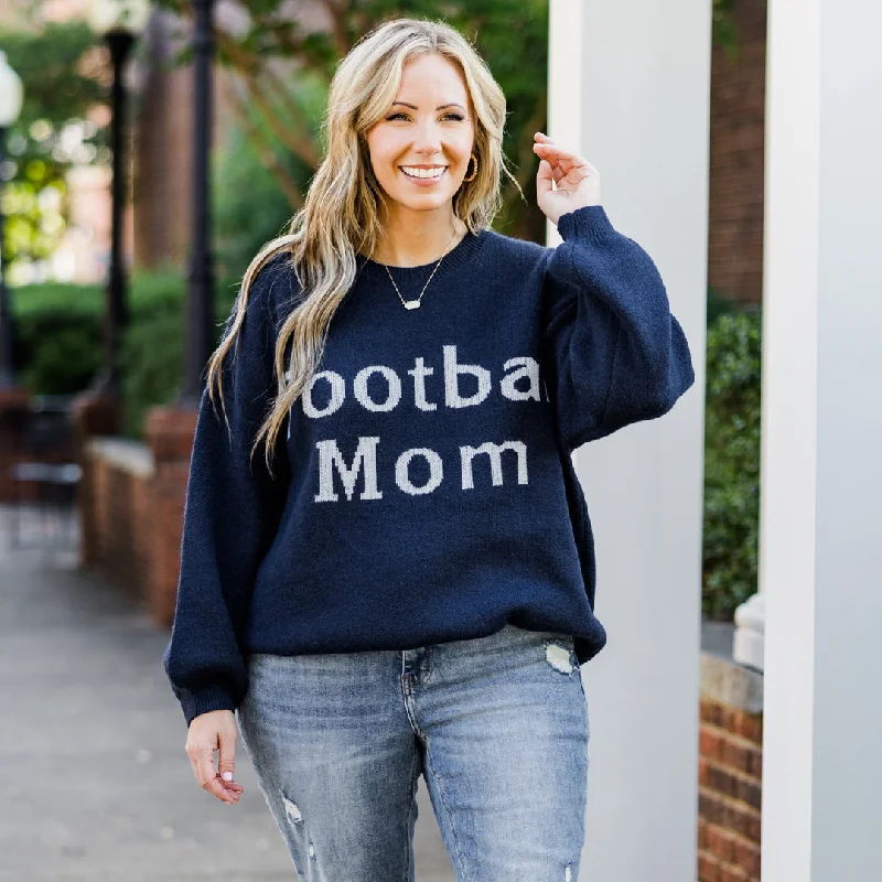 Football Mom Sweater, Navy