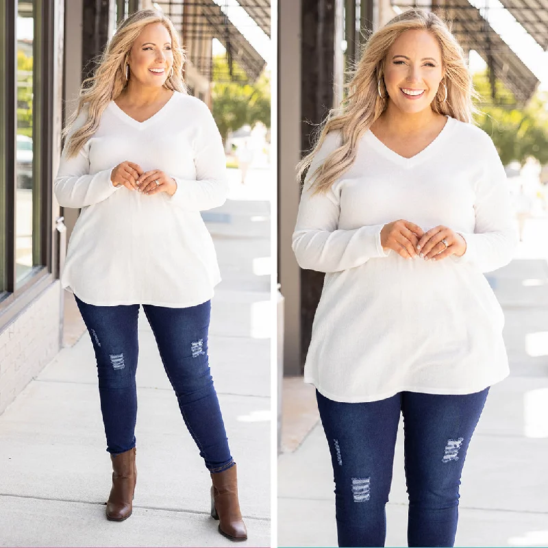 Train To The City Sweater, Ivory